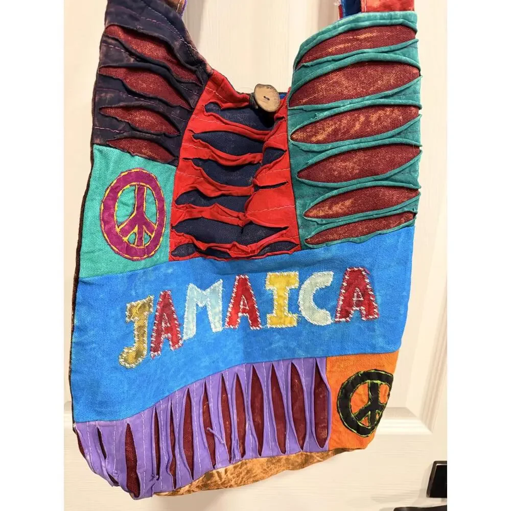 #T29 BEACH ANGELS Jamaica Crossbody‎ Multicolor Tote Bag